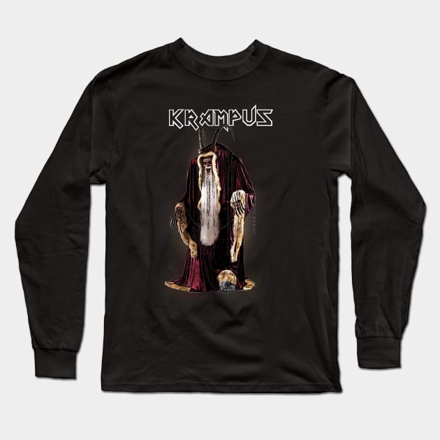 Krampus Long Sleeve T-Shirt by Jldigitalcreations